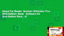 About For Books  Quicken Willmaker Plus 2018 Edition: Book   Software Kit  Best Sellers Rank : #1