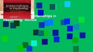 About For Books  Internships in Psychology  Review