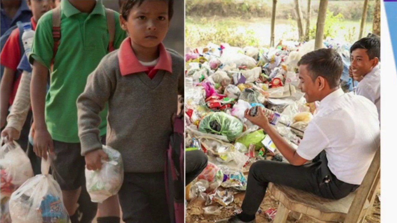 Payer ses frais de scolarité en déchets plastiques