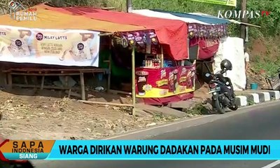 Musim Mudik, Warga Dirikan Warung Dadakan di Pinggir Jalan