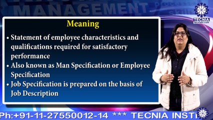 Job Specification ||  Ms. Keenika Saini || BBA || TIAS || TECNIA TV