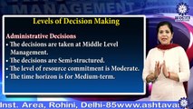 Levels of Decision Making & Facts ||  Dr. Nitu Agarwal || BBA || TIAS || TECNIA TV