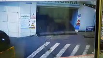 Problème de frein dans un parking (Russie)