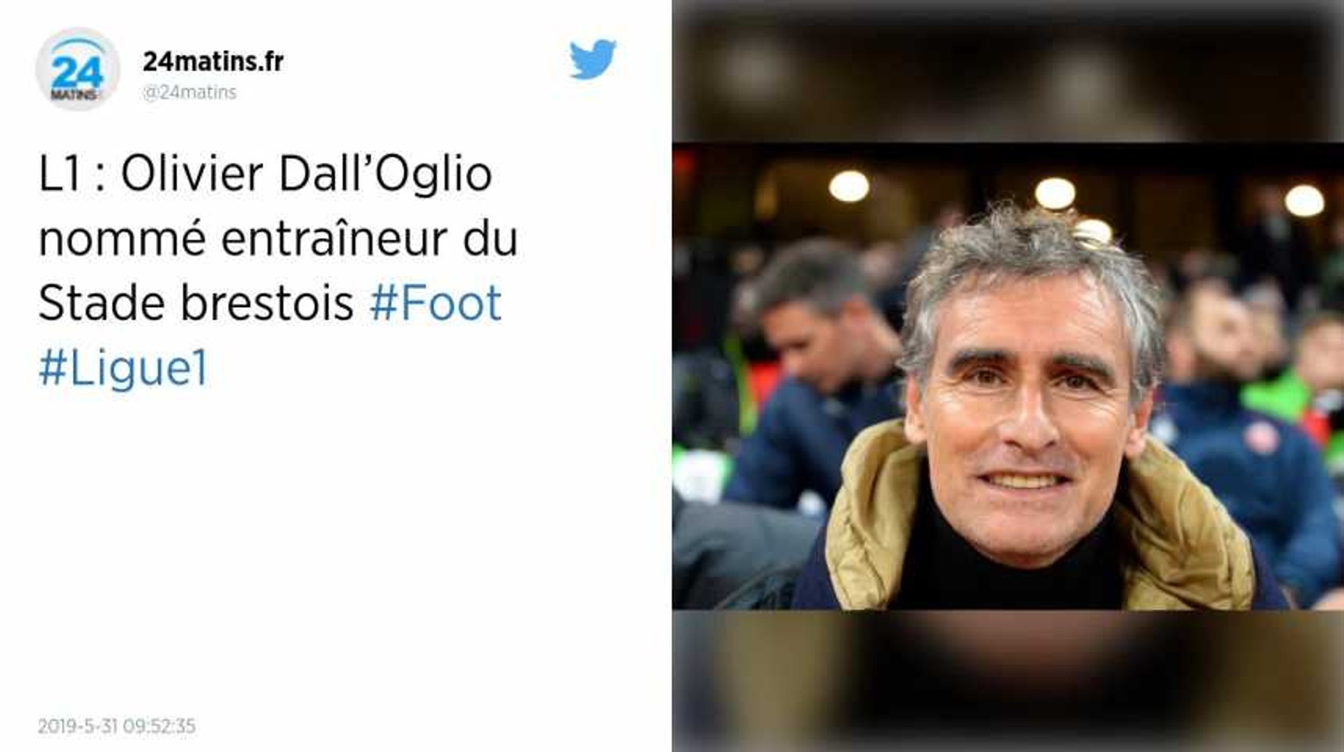 ⁣Ligue 1. Olivier Dall’Oglio nouvel entraîneur du Stade brestois