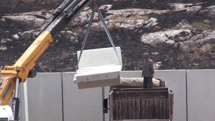 İdlib'deki gözlem noktalarına beton blok sevkiyatı