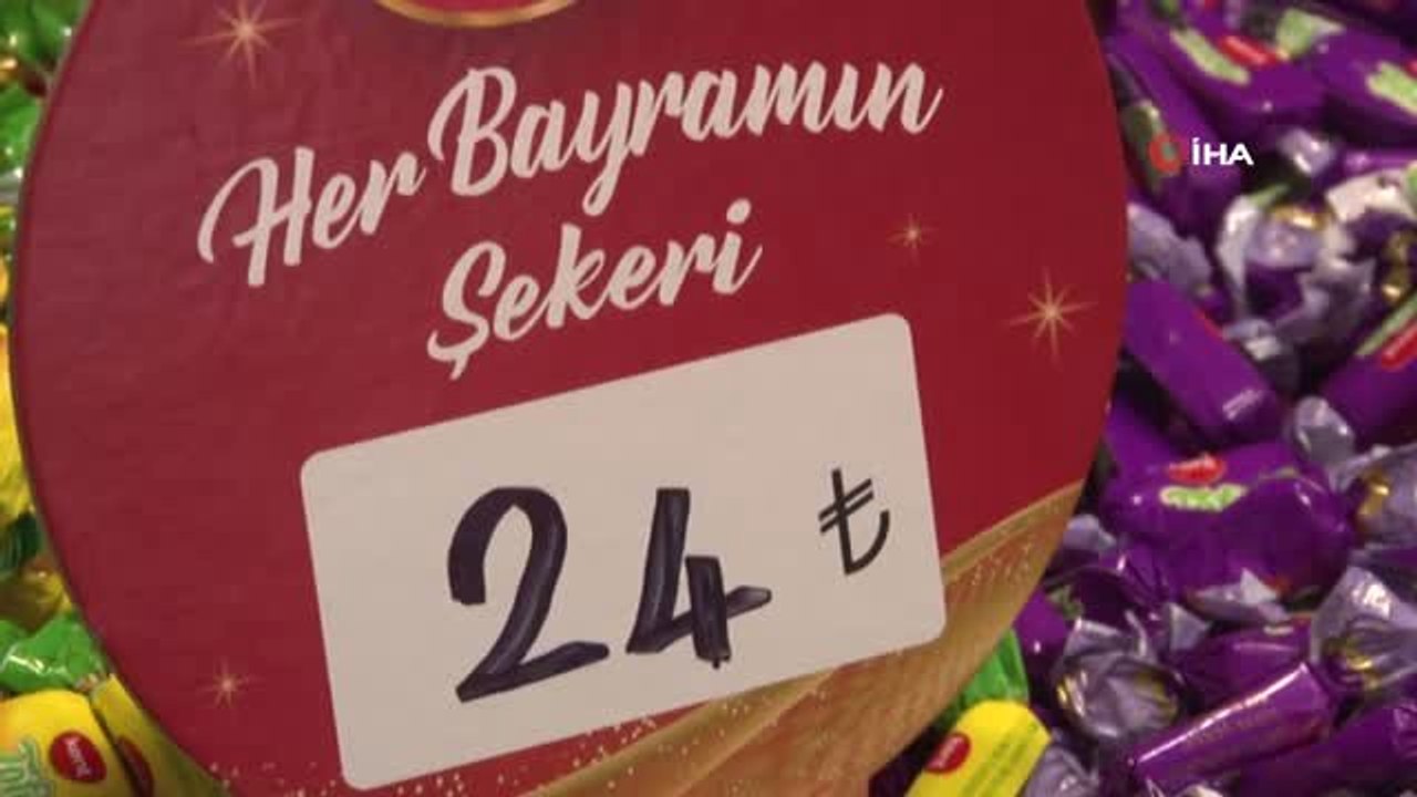 Tezgahlarda hurmaların yerini bayram şekerleri aldı