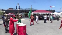 Alanya'da yılın ilk kruvaziyer turistlerine mehterli karşılama