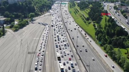 İSTANBUL TRAFİĞİNDE TATİL YOĞUNLUĞU BAŞLADI