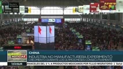 Industria no manufacturera china creció los últimos meses