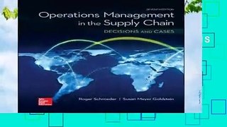 About For Books  OPERATIONS MANAGEMENT IN THE SUPPLY CHAIN: DECISIONS   CASES (Mcgraw-hill Series