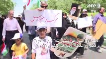 آلاف الايرانيين في مسيرات 