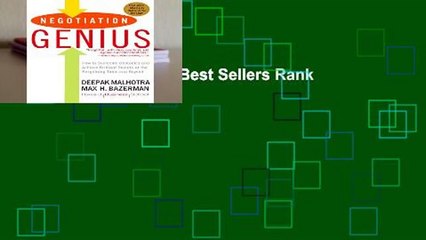 Negotiation Genius  Best Sellers Rank : #4