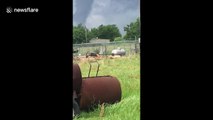 Texas man captures colossal tornado column swirling in distance