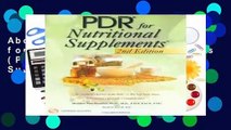 About For Books  PDR for Nutritional Supplements (Pdr for Nutritional Supplements) (Physicians