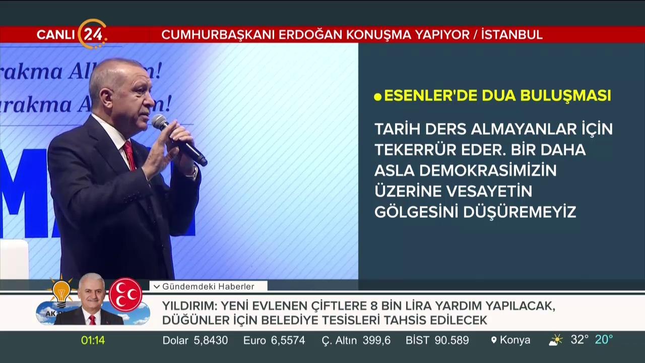 Başkan Erdoğan konuşma yapıyor