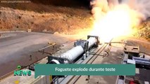 Foguete explode durante teste