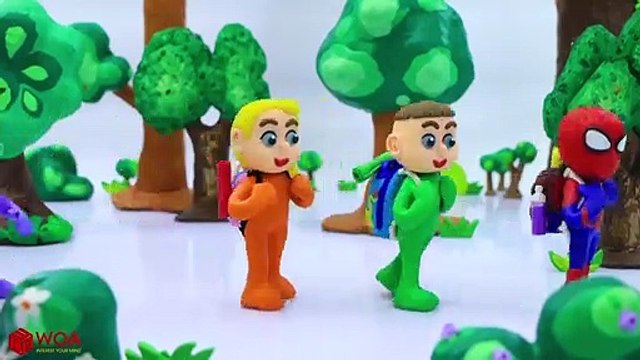 POLICE STOPS FLASH BABY SUPERHERO Cartoons Play Doh Stop Motion