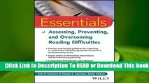 [Read] Essentials of Assessing, Preventing, and Overcoming Reading Difficulties  For Kindle