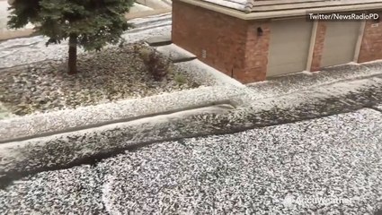 That's not a blanket of snow, it's hail
