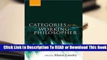 Full E-book Categories for the Working Philosopher  For Trial