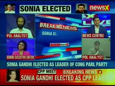 Sonia Gandhi elected as Leader for Congress Parliamentary Party in Lok Sabha
