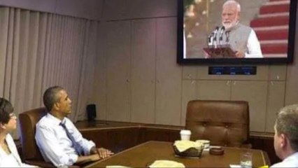 Barack Obama की PM Modi के Oath Ceremony को देखते Photo Viral ! | वनइंडिया हिंदी