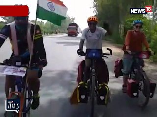 8 देशों में 8 हजार किलोमीटर का साइकिल से सफर, देखें VIDEO