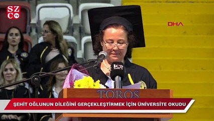 Şehit oğlunun dileğini gerçekleştirmek için üniversite okudu