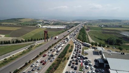 İstanbul-Bursa- İzmir yolunda trafik durma noktasında