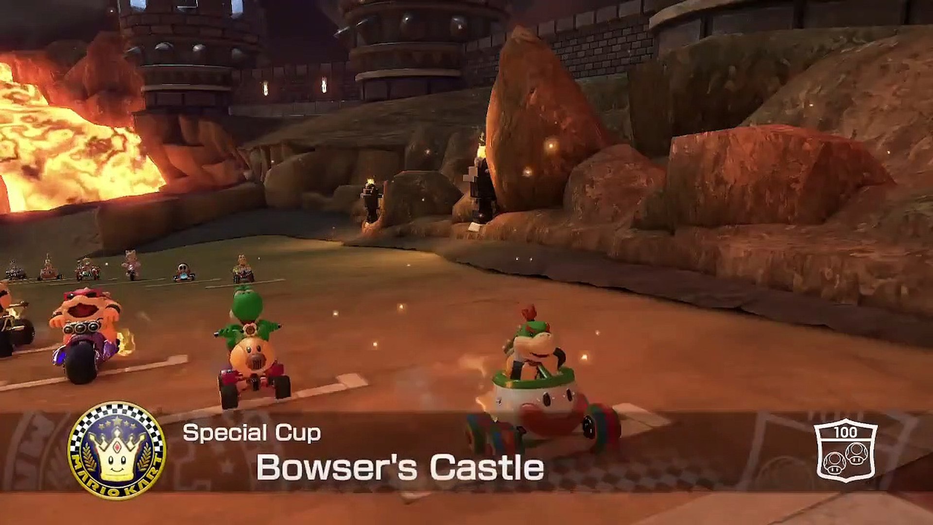 Mario Kart 8 Deluxe - Mushroom Cup 150cc (Bowser Gameplay) 