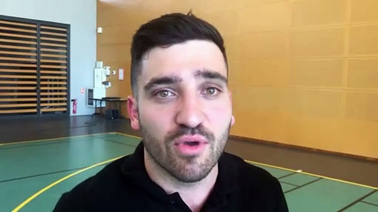 Coupe du Rhône Futsal (finale) – Maxime DUCARRE et Mickael PIRES réagissent après la victoire de SUD AZERGUES Futsal contre la Team BEL AIR