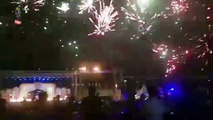 فيديو.. لألعاب النارية بالعاصمة الجديدة لمشاهده لنهائى أوروبا