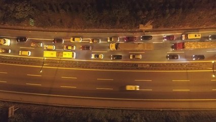TEM otoyolunda trafik durma noktasına geldi