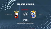 Previa partido entre AD Ceuta FC y AE Prat Jornada 1 Tercera División - Play Offs Ascenso