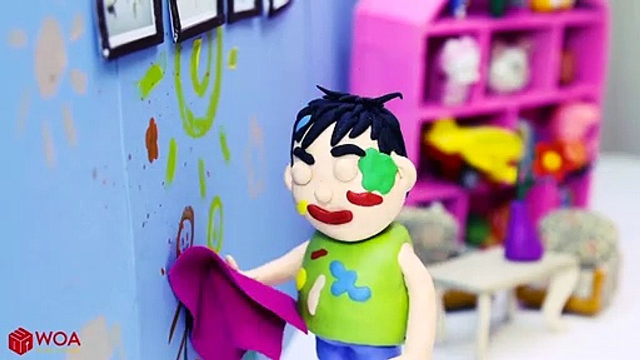 Funny Play Doh Stop Motion Baby Meets Dinosaur Superheroes Babies  Play Doh Cartoons For Kids