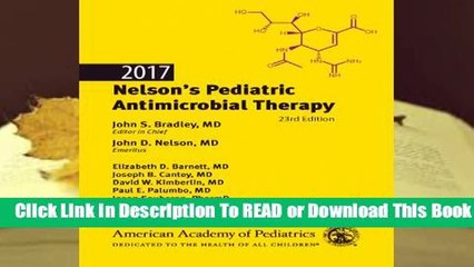 Online 2017 Nelson's Pediatric Antimicrobial Therapy  For Trial