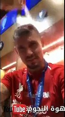 Liverpool players celebrate the Champions League - Mo Salah dancing - another color his hair - don't miss it