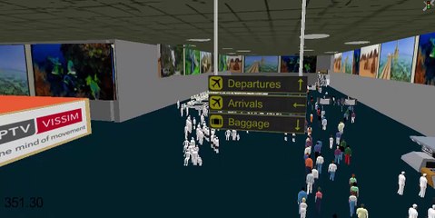 Passengers Movement in Khartoum International Airport, by PTV Vissim