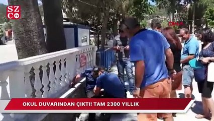 Okul duvarından çıktı! Tam 2300 yıllık