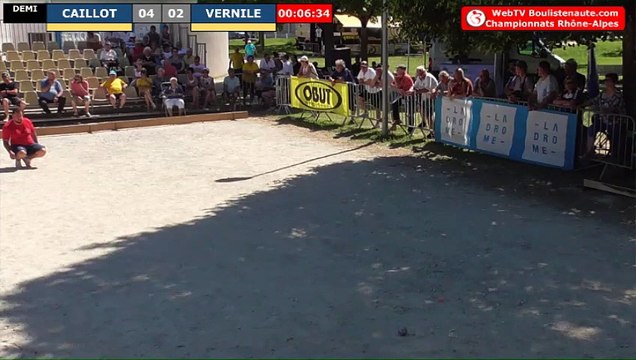 Pétanque : Championnats Territoriaux Rhône-Alpes 2019 à Chabeuil - Demi-finale individuel CAILLOT vs VERNILE