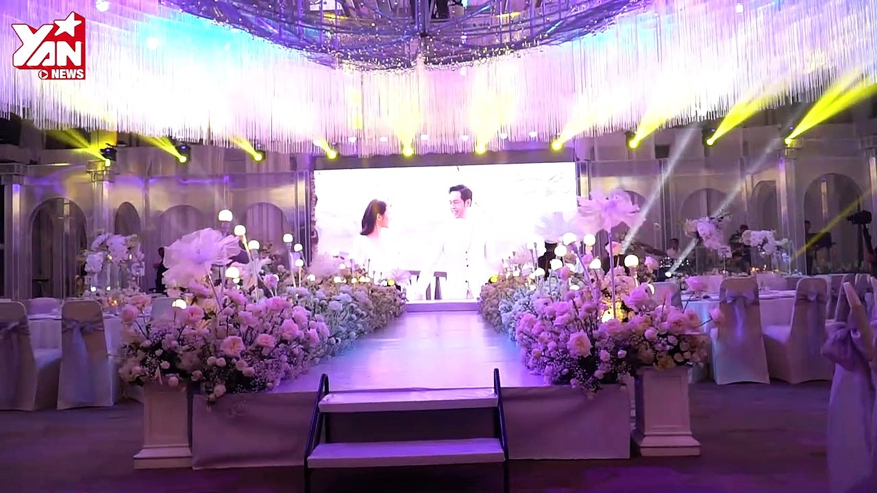 Không gian tiệc cưới Dương Khắc Linh - Sara Lưu