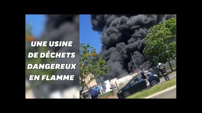 A Saint-Ouen-l’Aumône, les images de l'incendie d'une usine de déchets dangereux