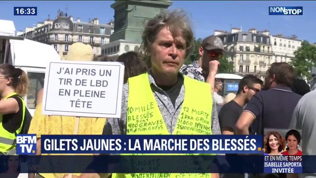 Gilets jaunes: une marche en hommage aux blessés avait lieu ce dimanche à  Paris - Vidéo Dailymotion
