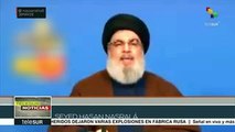 Líder de Hezbolá se pronuncia en contra del 