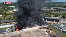 Val d'Oise : un impressionnant incendie s'est déclenché dans des entrepôts