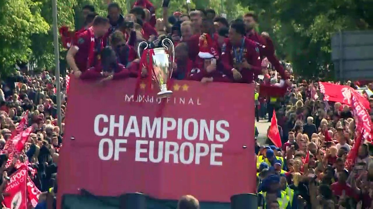 Liverpool fans gather for Champions League victory parade