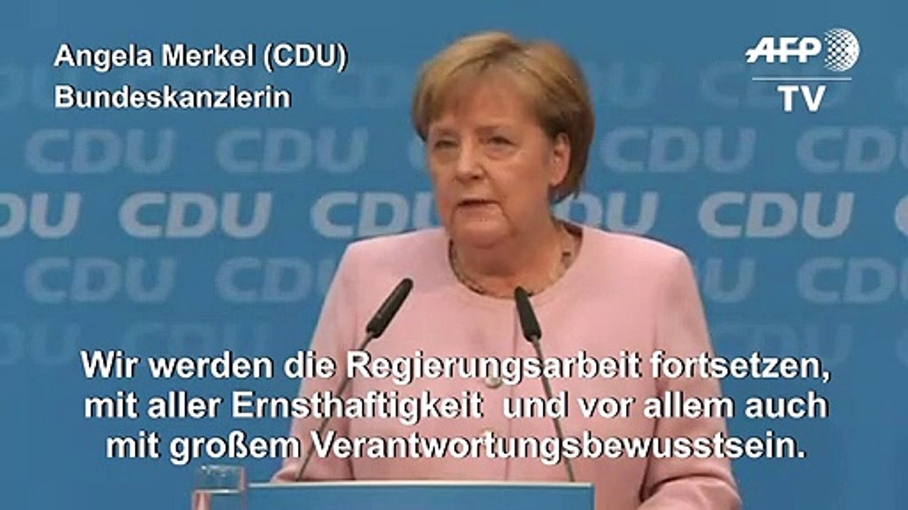 Merkel bekennt sich zum Fortbestand der Koalition