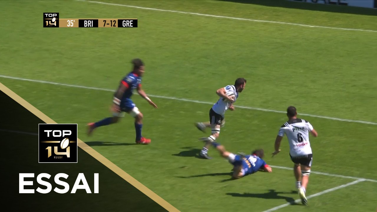 TOP 14 - Essai Franck Romanet (CABCL) - Brive-Grenoble - Access Match - Saison 2018/2019