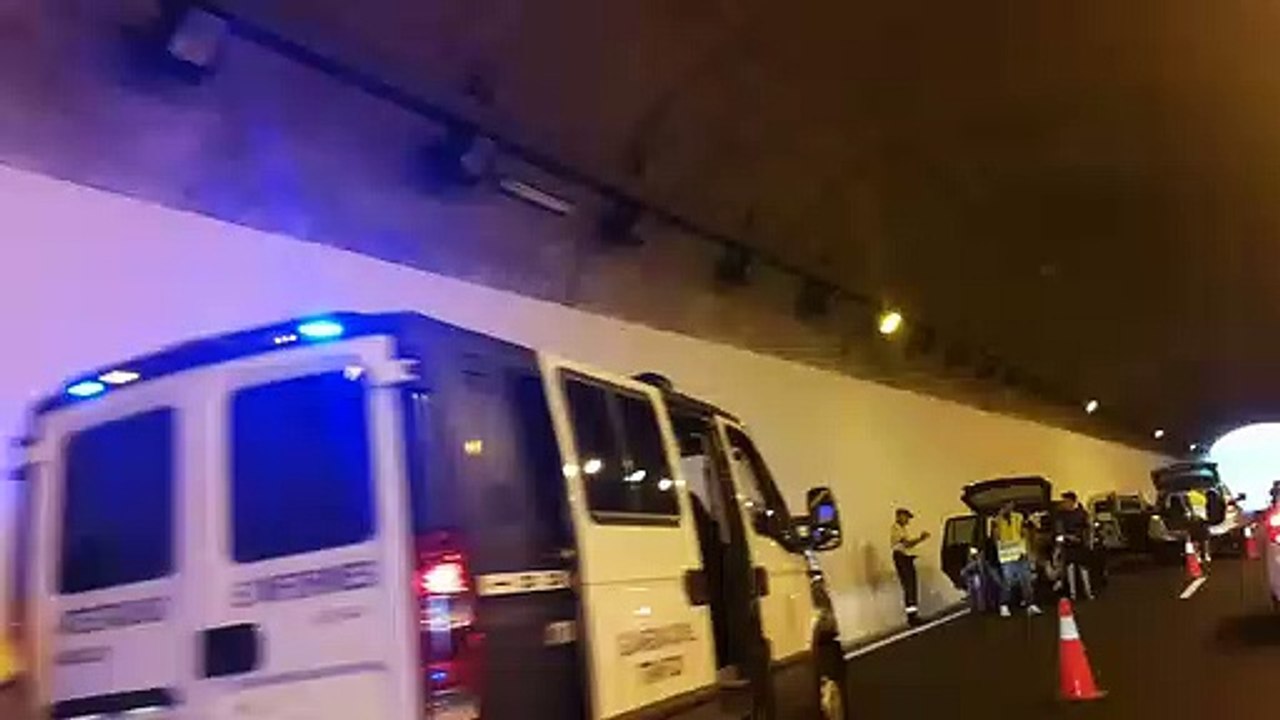 Colisión múltiple en los túneles de Güímar