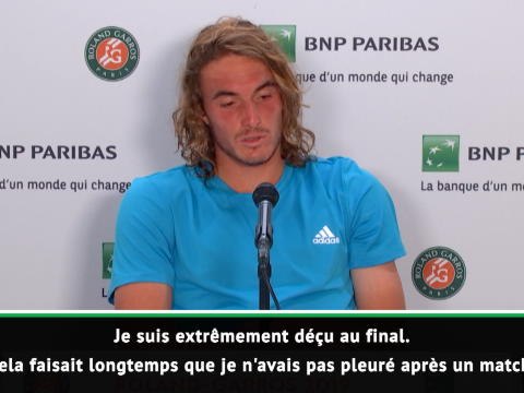 Roland-Garros - Tsitsipas : Cela faisait longtemps que je n'avais pas pleuré après un match